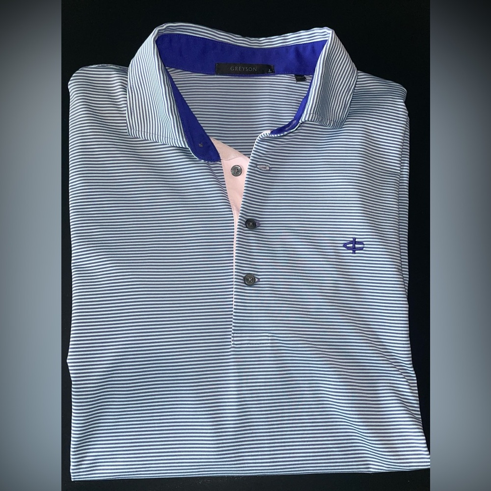 Greyson Clothier Striped Polo Shirt size M
Excellent condition